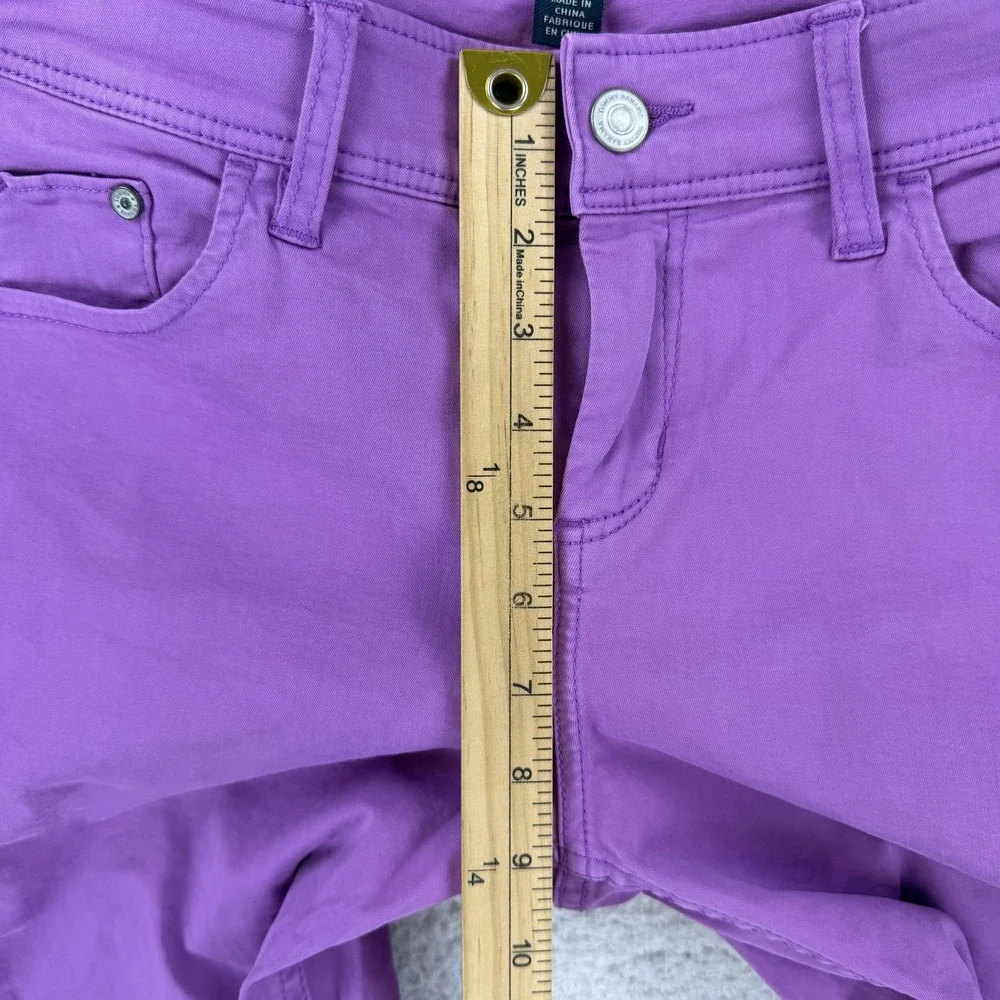Tommy Bahama Womens 10 Purple Denim Stretch Clam Digger Bermuda Shorts TWJ0609